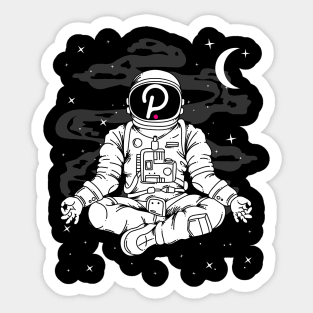 Astronaut Yoga Polkadot DOT Coin To The Moon Crypto Token Cryptocurrency Blockchain Wallet Birthday Gift For Men Women Kids Sticker